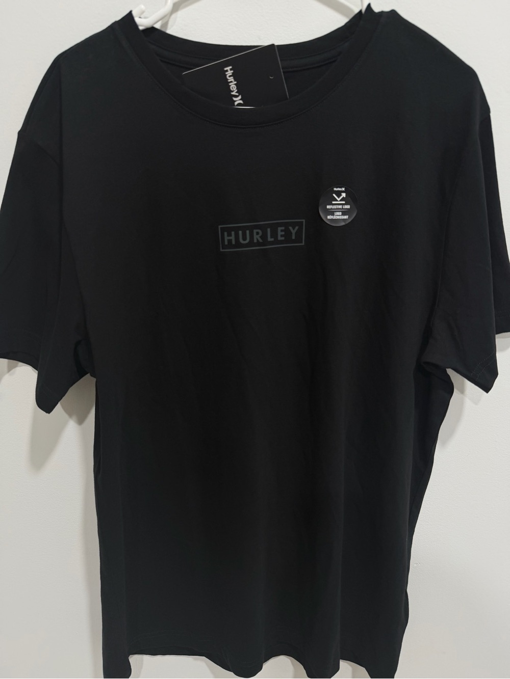 Hurley Black Short Sleeve Tee with Subtle Logo